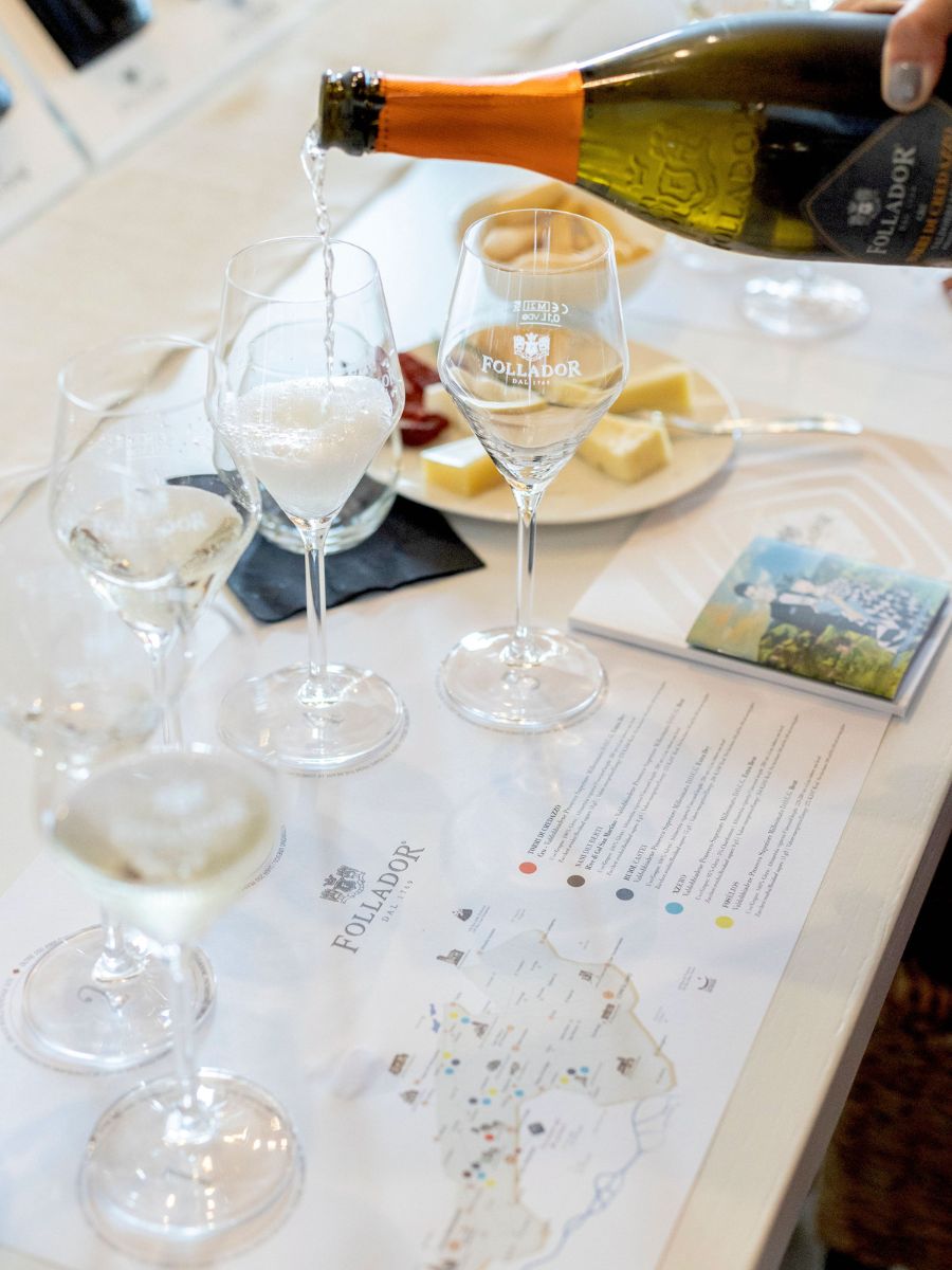 wine glasses on table